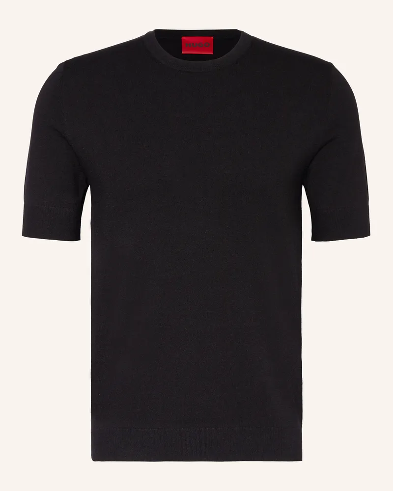 HUGO BOSS Strickshirt SAN CARL Schwarz