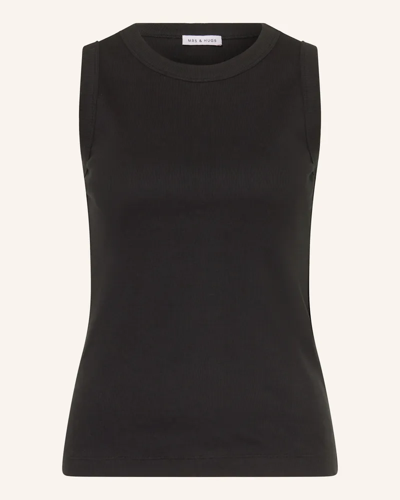 Mrs & HUGS Top schwarz Schwarz