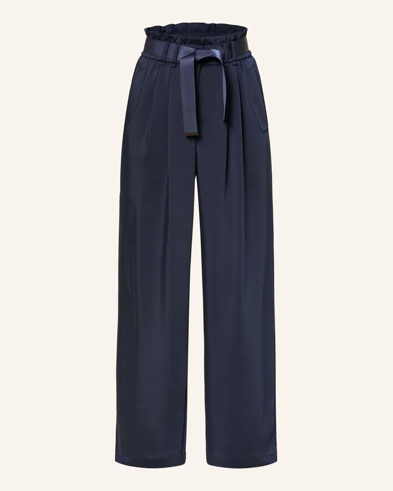 MARC AUREL Marlenehose Aus Satin blau Dunkelblau