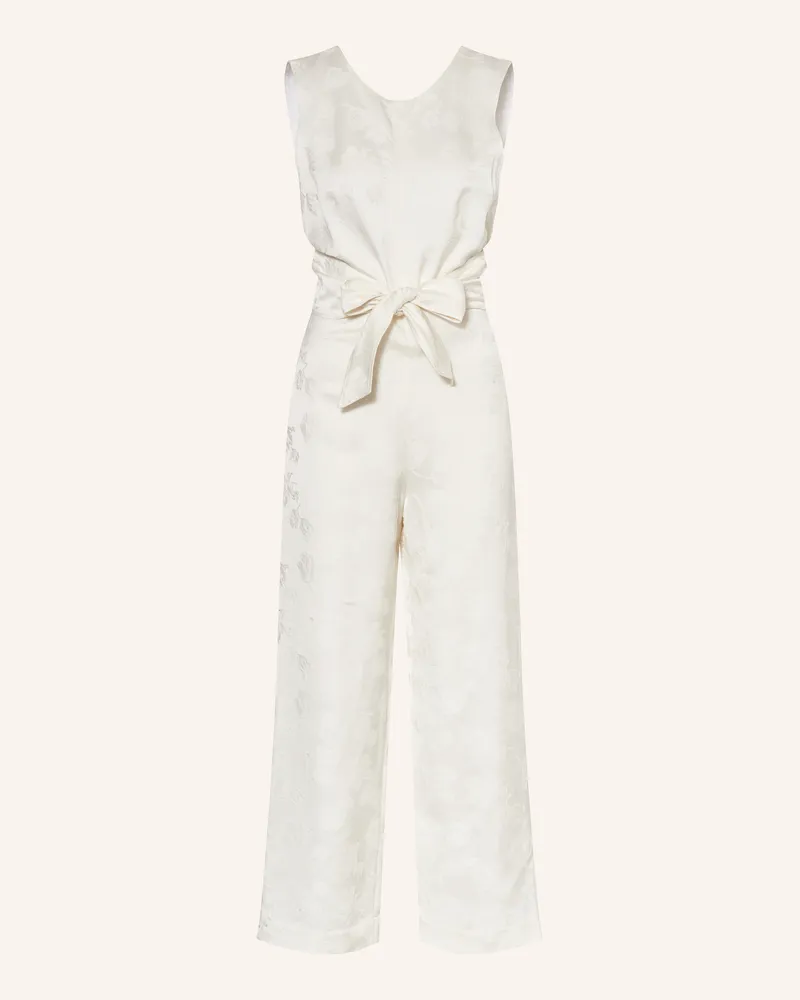 Claudie Pierlot Jacquard-Jumpsuit Ecru
