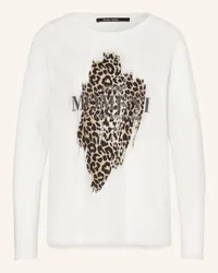 MARC AUREL Longsleeve mit Schmucksteinen Weiss