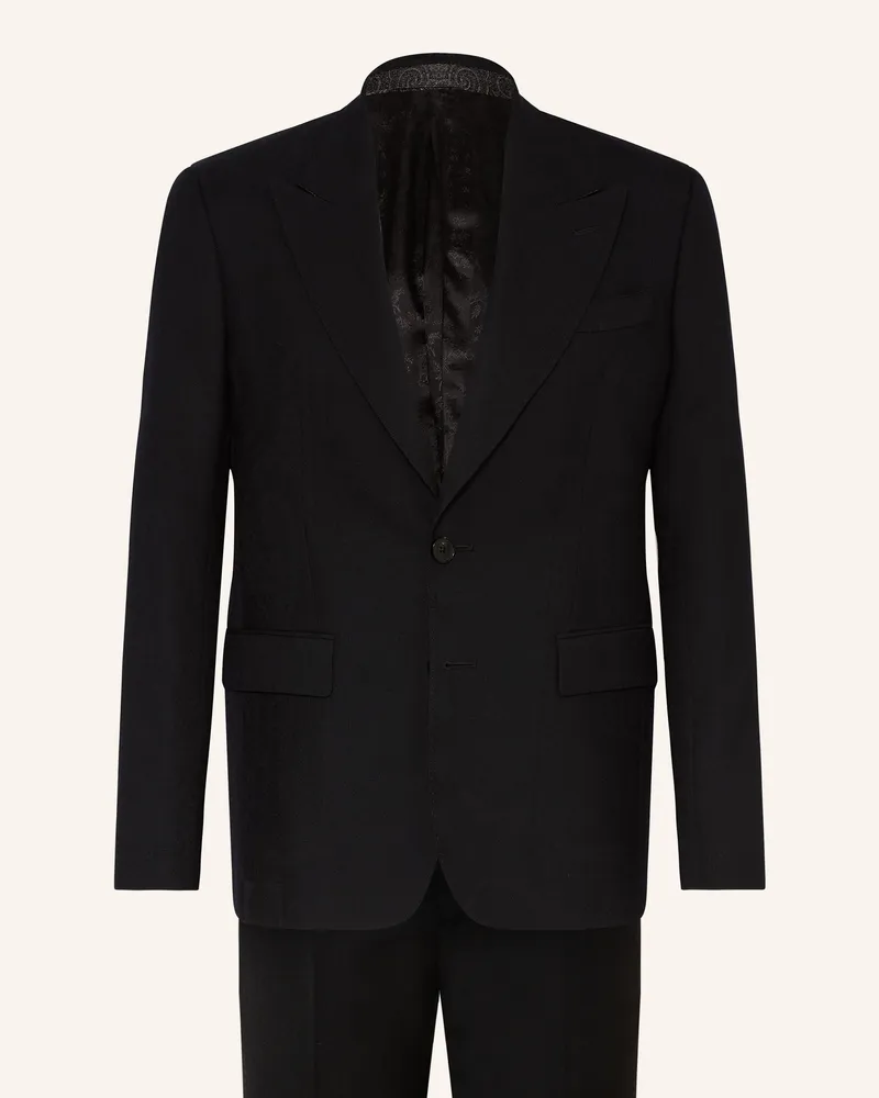 Etro Anzug Slim Fit schwarz N0000