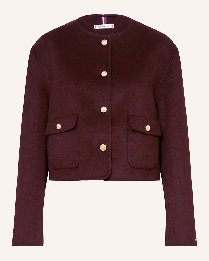 Tommy Hilfiger Kastenjacke Dunkelrot