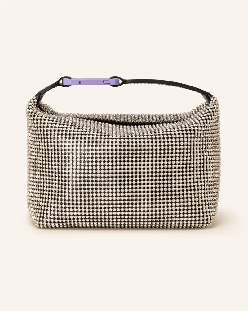 EÉRA Handtasche MOONBAG mit Schmucksteinen Weiss