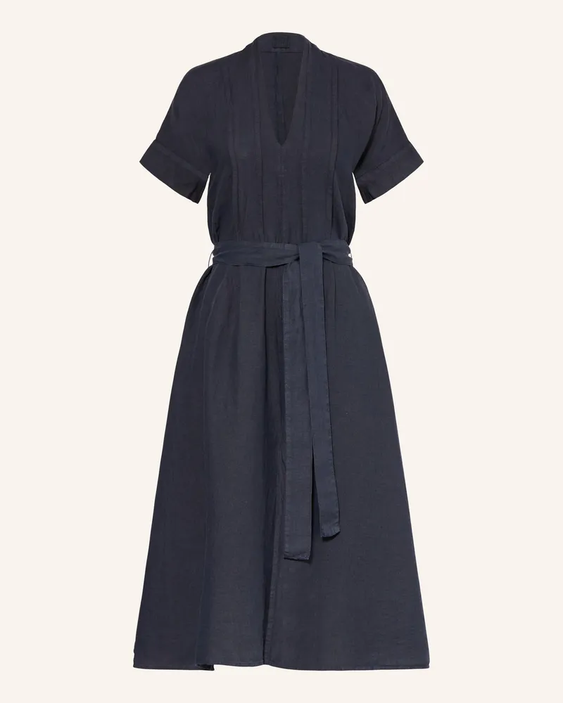 120% Lino Strandkleid Dunkelblau