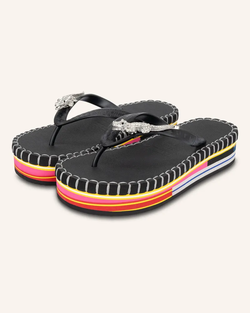 uzurii Zehentrenner Crocodile Colorful Black schwarz Schwarz