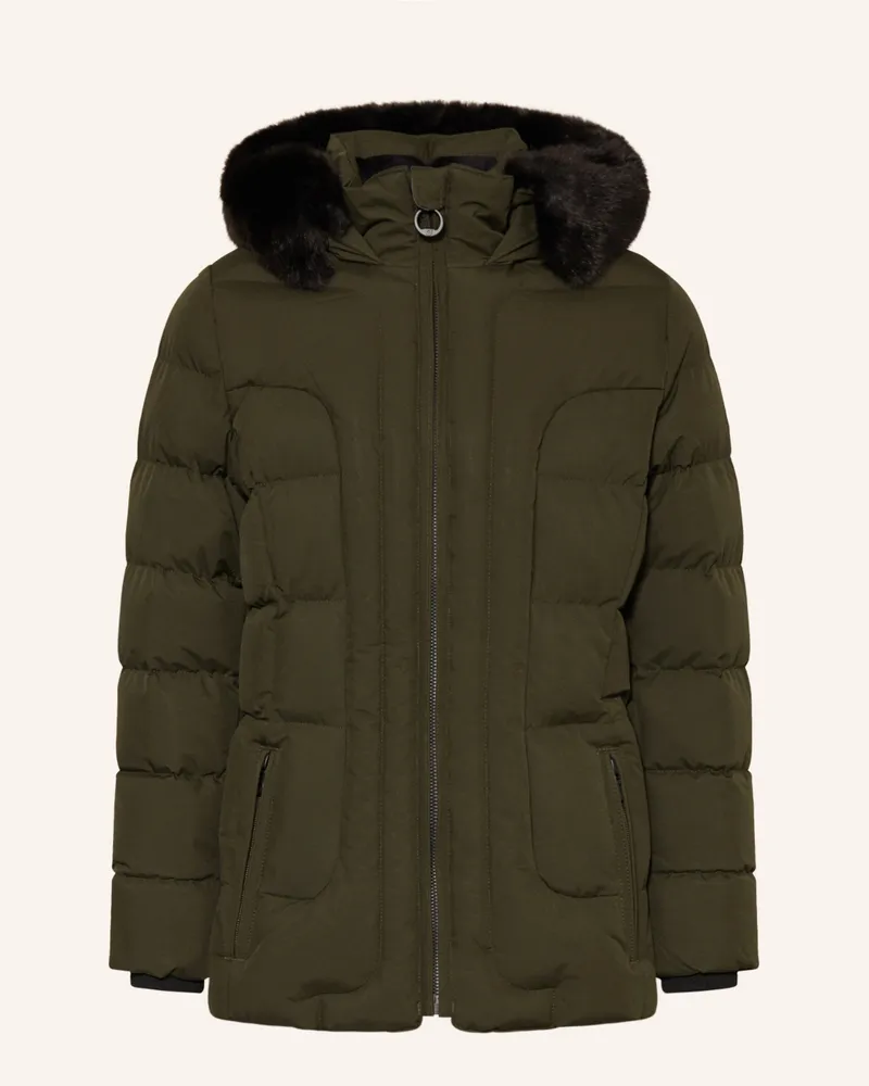 Wellensteyn Steppjacke BELVITESSE mit Kunstpelz Khaki