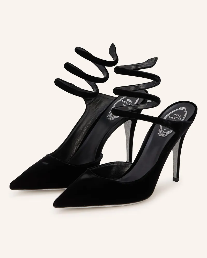 René Caovilla Slingpumps schwarz Schwarz