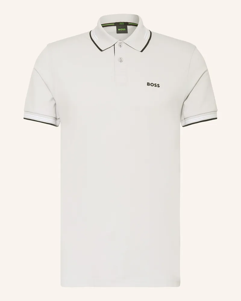 HUGO BOSS Piqué-Poloshirt PAUL Slim Fit Hellgrau