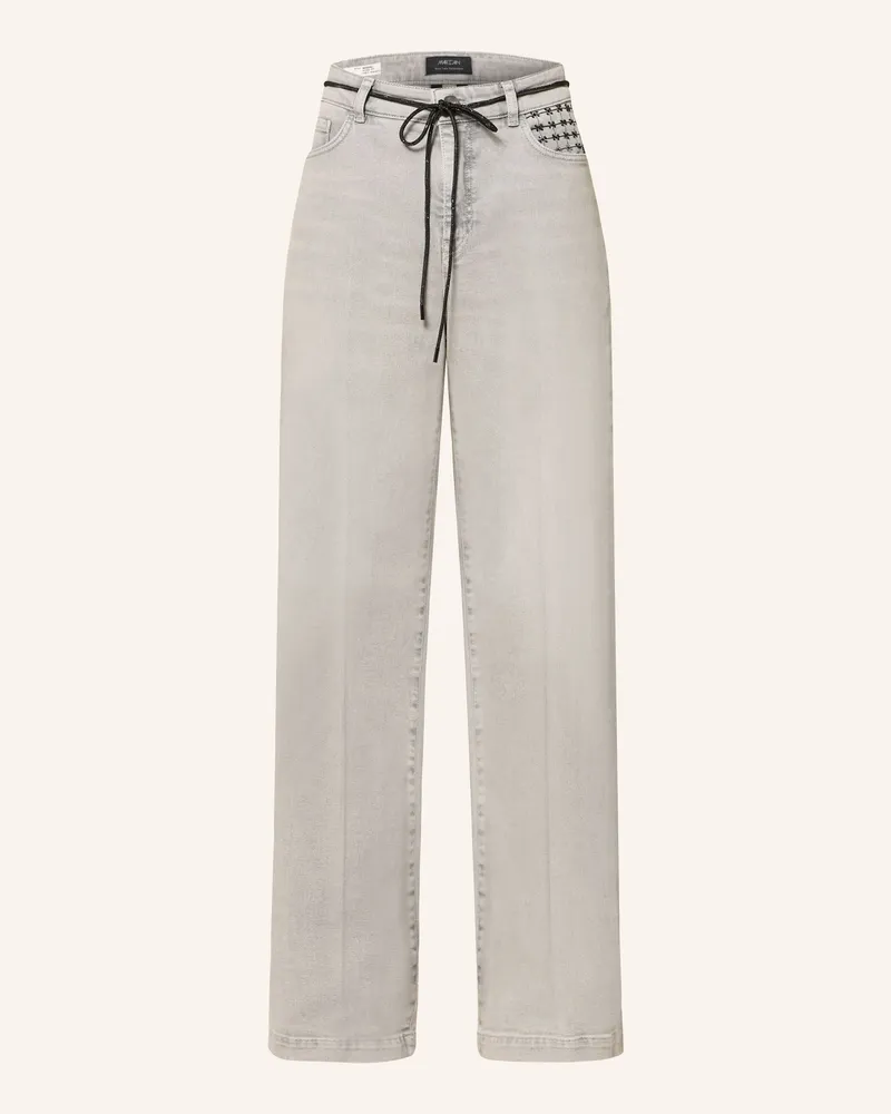 Marc Cain Wide Leg Jeans Warri Mit Schmucksteinen grau 820