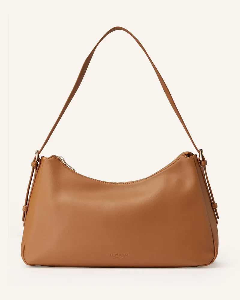 SEIDENFELT Schultertasche NELMA Hellbraun