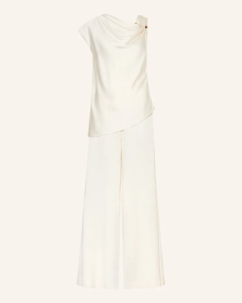 HUGO BOSS Jumpsuit Danjini Aus Satin weiss Creme
