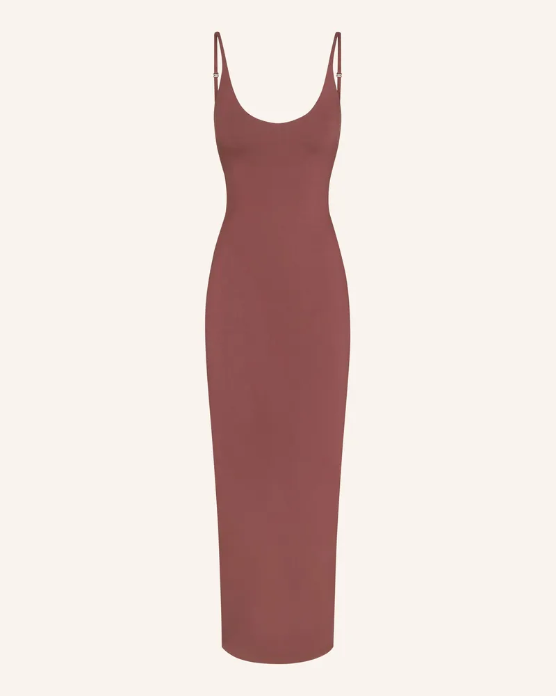 SKIMS Lounge-Kleid Smooth Layers braun Henna
