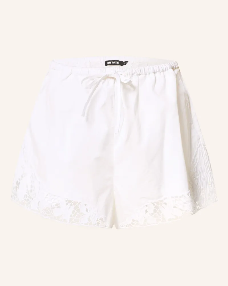 ROTATE Birger Christensen Shorts Mit Lochspitze weiss Weiss