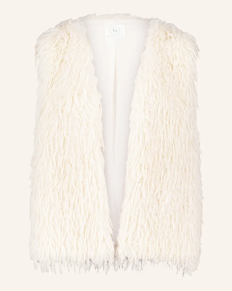 Betty Barclay Kunstfell-Weste weiss Creme