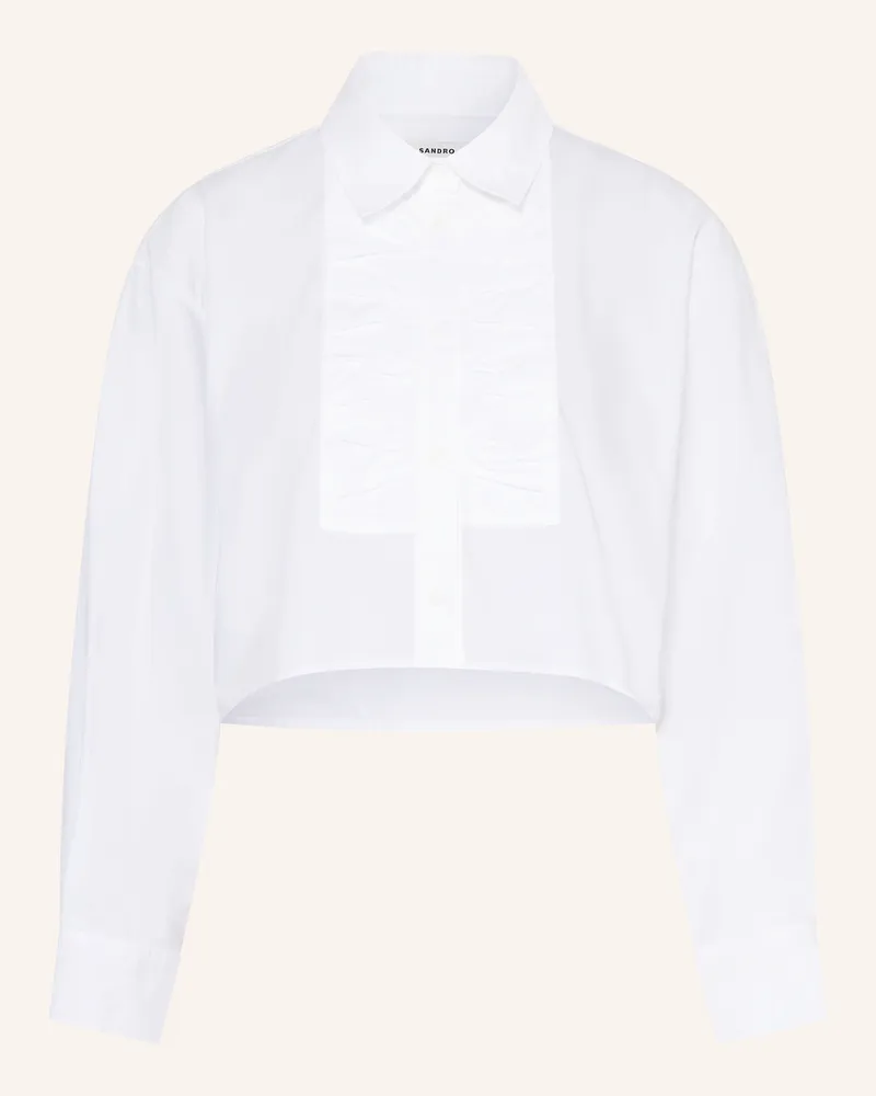 Sandro Hemdbluse mit Rüschen Weiss