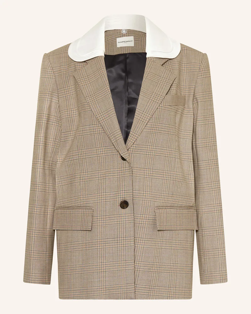 Claudie Pierlot Blazer mit abnehmbarem Kragen Beige