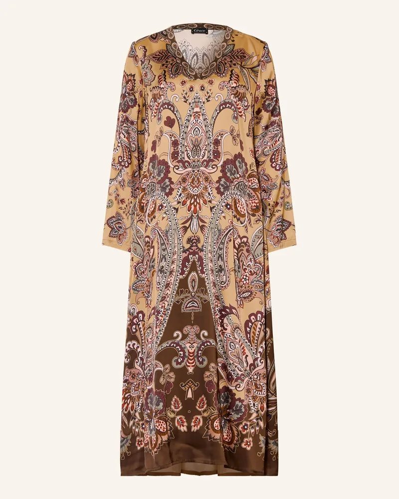 Grace Satinkleid Ellie braun Camel