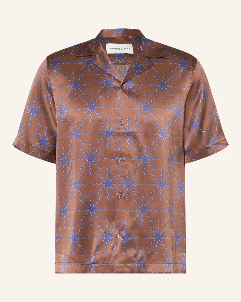 Frescobol Carioca Resorthemd Roberto Regular Fit Aus Seide braun Braun
