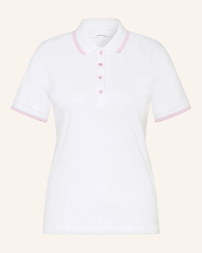 Darling Harbour Piqué-Poloshirt weiss White