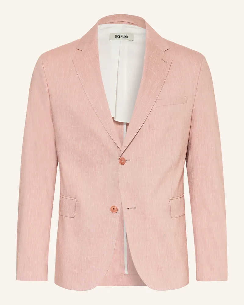 Drykorn Anzugsakko Yames Slim Fit Mit Leinen rosa 4002