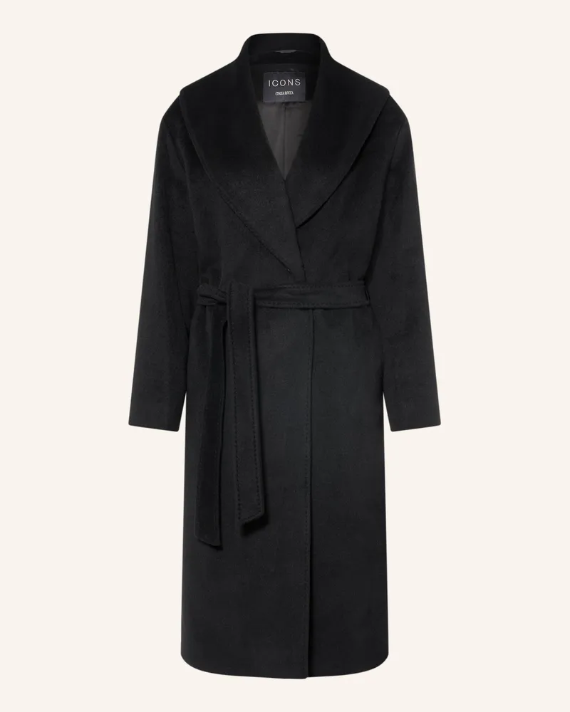 Cinzia Rocca Mantel schwarz Schwarz