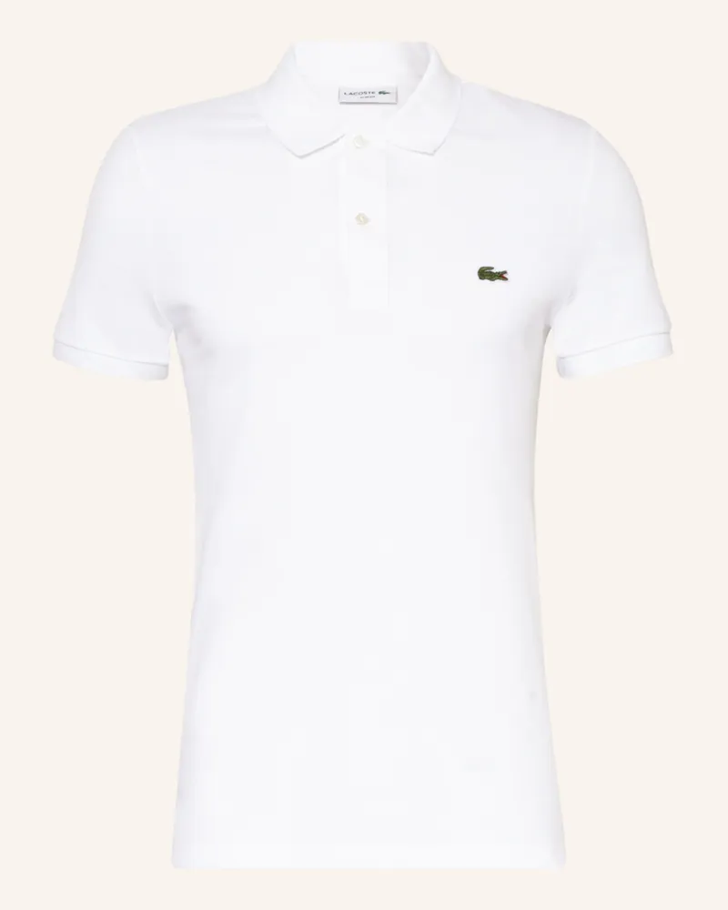 Lacoste Piqué-Poloshirt Slim Fit Weiss
