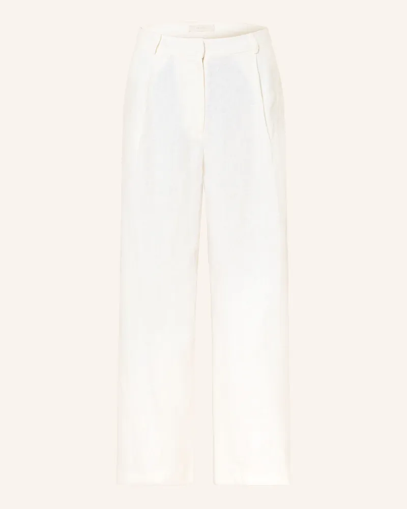 Faithfull The Brand Marlenehose Stevie Aus Leinen weiss Ecru