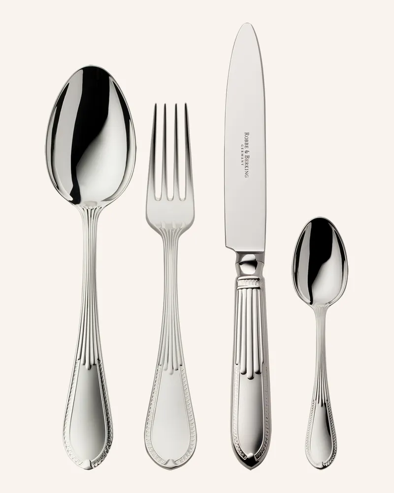 ROBBE & BERKING 4-Tlg. Besteckset Belvedere silber Silber