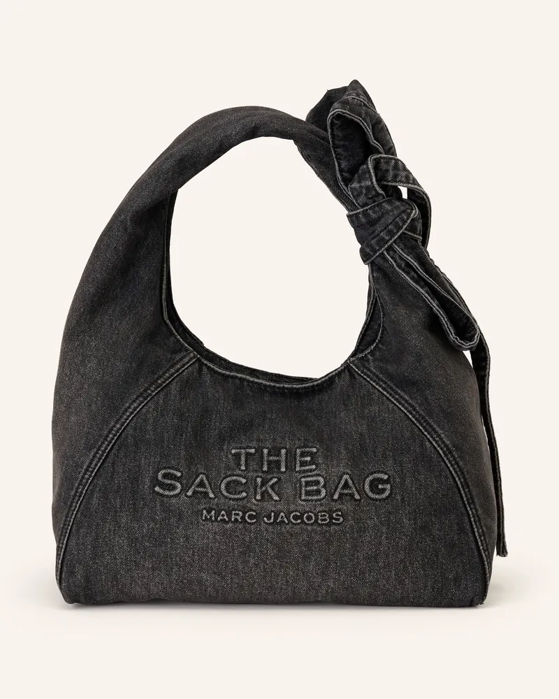 Marc Jacobs Hobo Bag THE BOW DENIM SACK BAG Dunkelgrau