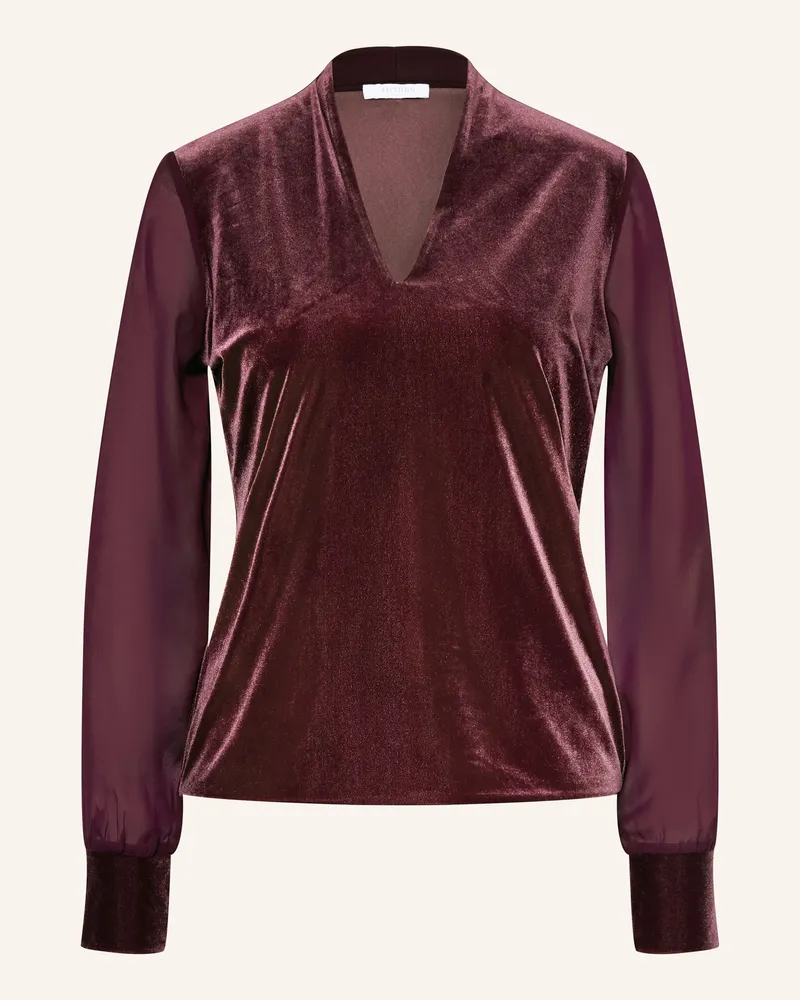 HOBBS London Longsleeve AIMEE im Materialmix Dunkellila