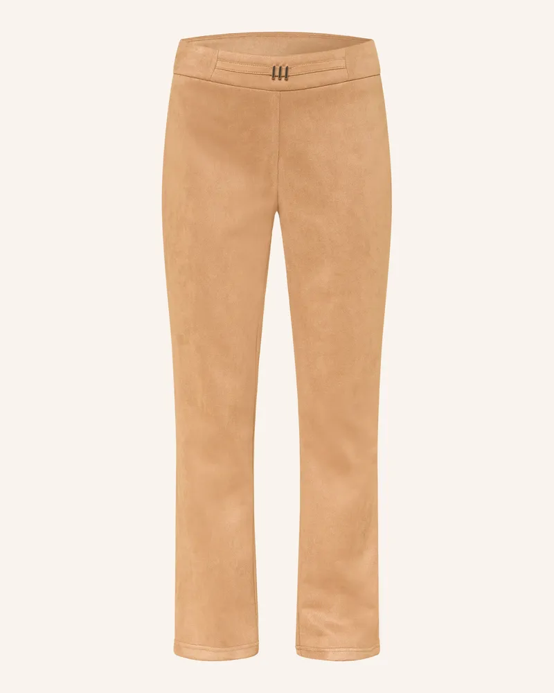 Joseph Ribkoff Hose In Lederoptik braun Beige