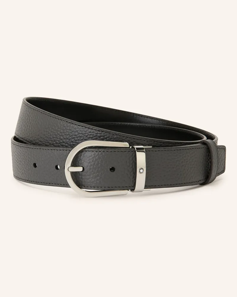 Montblanc Ledergürtel grau Dunkelgrau