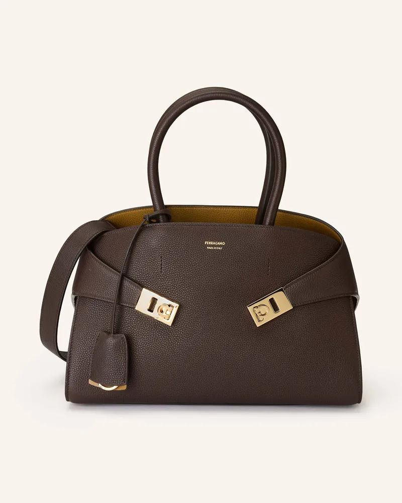 Ferragamo Handtasche Hug schwarz Dunkelbraun