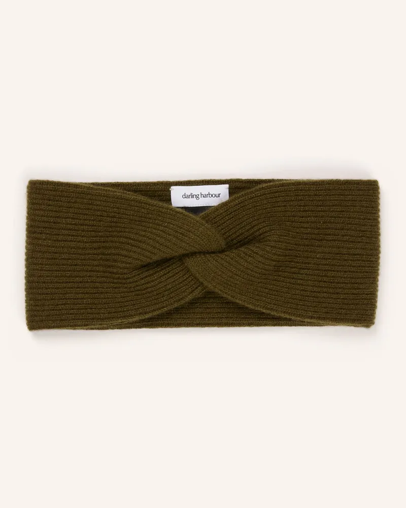 Darling Harbour Stirnband Aus Cashmere gruen Olive