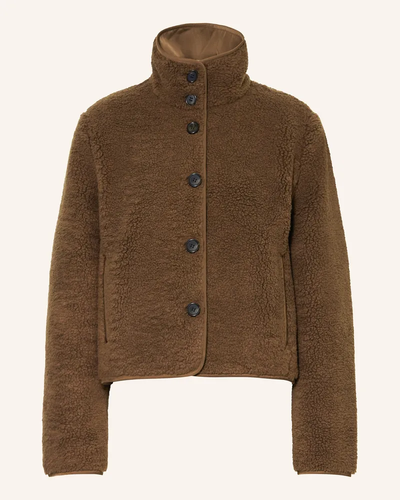 COS Teddyfell-Jacke Dunkelbraun