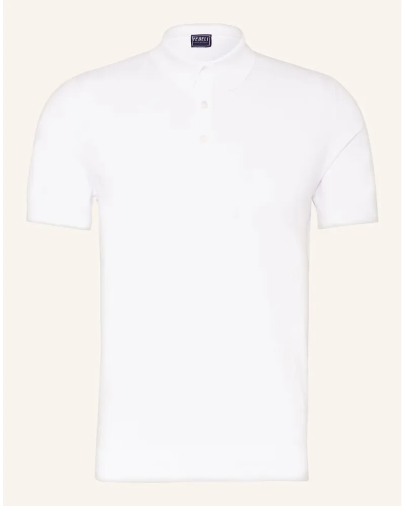 Fedeli Strick-Poloshirt Weiss