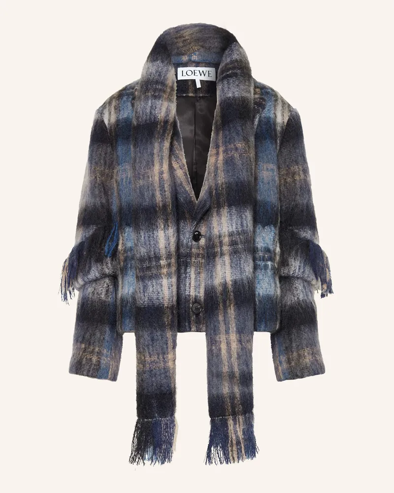 Loewe Jacke mit Mohair Dunkelblau