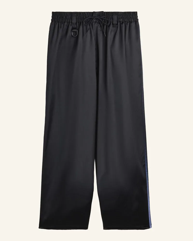 Y-3 Y-3 3-Streifen Trainingshose, Satin, Farbverlauf schwarz Schwarz
