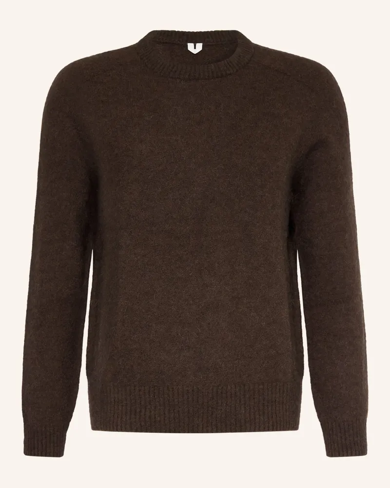 Arket Pullover Mit Alpaka braun Dunkelbraun