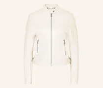 Lederjacke Mollison weiss