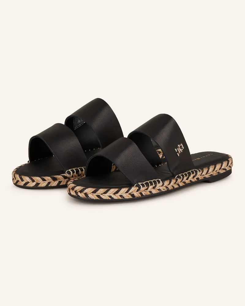 Tommy Hilfiger Pantoletten schwarz Schwarz