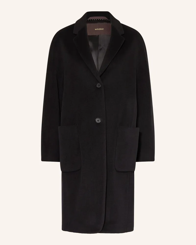 windsor. Wollmantel Schwarz