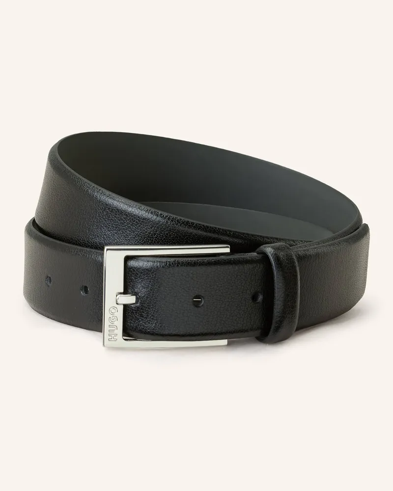 HUGO BOSS Ledergürtel Gellot schwarz Schwarz