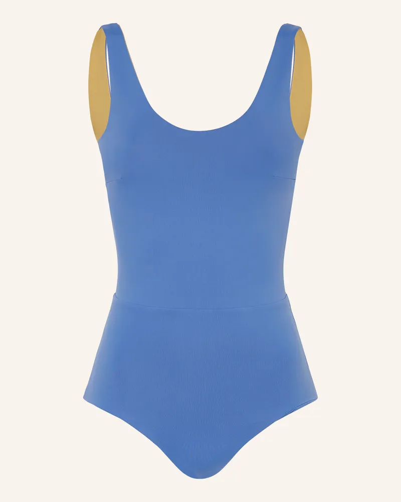 MYMARINI Badeanzug PLAINBODY zum Wenden mit UV-Schutz 50 Blau