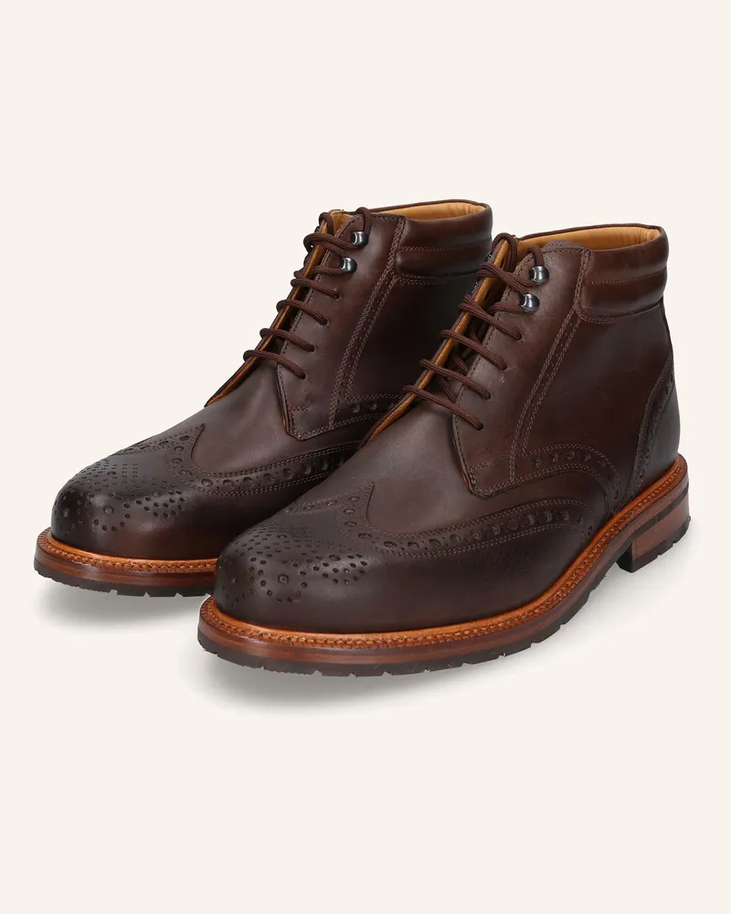 Heinrich Dinkelacker Schnürboots JANOSH K FULL BROGUE H Dunkelbraun