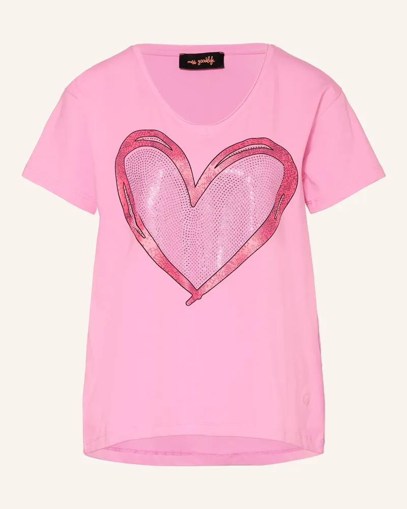 Miss Goodlife T-Shirt Mit Schmucksteinen rosa Rosa