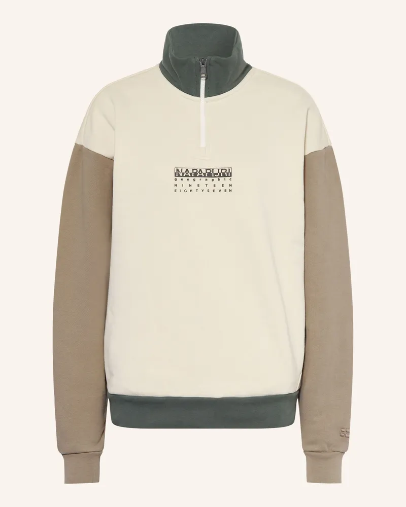 Napapijri Sweat-Troyer braun Ecru