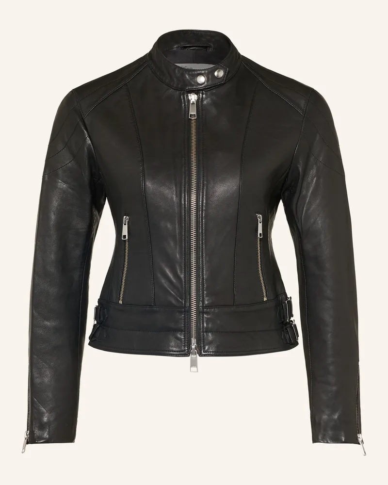AllSaints Lederjacke Comet schwarz Schwarz