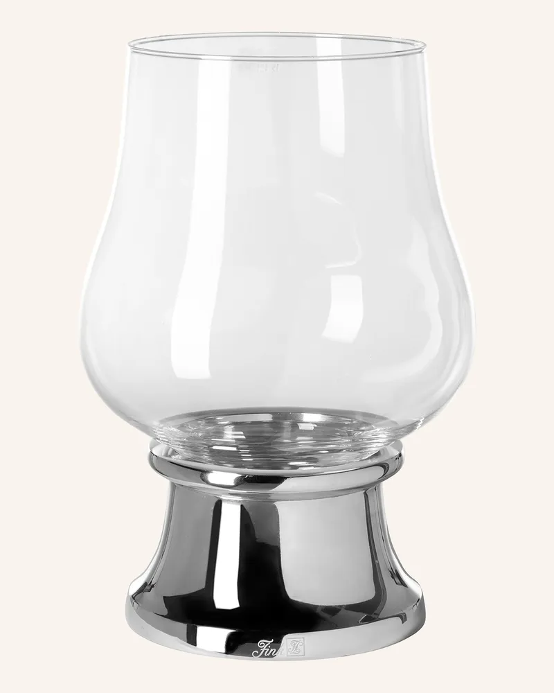 Fink Windlicht mit Glas PALINA Silber